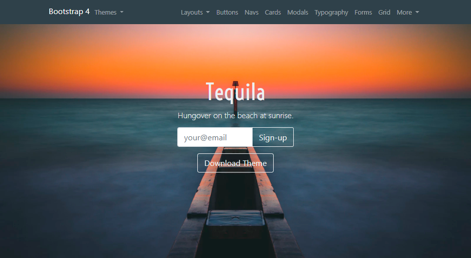 Tequila Bootstrap 4 Theme